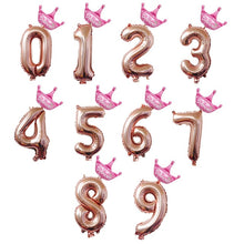 Load image into Gallery viewer, Gold Silver Crown Figure Balloons 32"