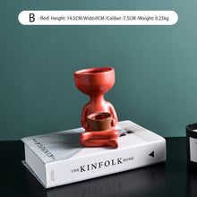 Load image into Gallery viewer, Character Portrait Flower Pot Desktop Vase Resin Succulents Plant Pot Abstract Human Face Flower Pot Home Micro Landscape Decor