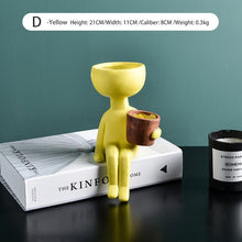 Load image into Gallery viewer, Character Portrait Flower Pot Desktop Vase Resin Succulents Plant Pot Abstract Human Face Flower Pot Home Micro Landscape Decor