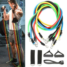 Load image into Gallery viewer, 11pcs / Set Natural Rubber Latex Yoga Fitness Re sistance Bands