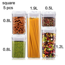 Load image into Gallery viewer, Food storage container Acrylic kitchen storage box multigrain storage jar transparent sealed cans easy to buckle Multi-capacity
