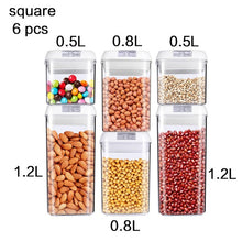 Load image into Gallery viewer, Food storage container Acrylic kitchen storage box multigrain storage jar transparent sealed cans easy to buckle Multi-capacity