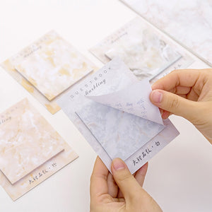 Cute Kawaii marble Memo Pad Sticky Notes Stationery Sticker index Posted It Planner Stickers Notepads Office School Supplies