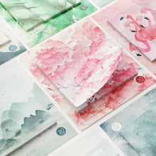 Load image into Gallery viewer, Natural Flamingos Plants Memo Pad Creative Leaf Sakura Landscape Post It Note Sticky Paper Bookmarks Office School Stationery
