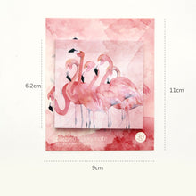 Load image into Gallery viewer, Natural Flamingos Plants Memo Pad Creative Leaf Sakura Landscape Post It Note Sticky Paper Bookmarks Office School Stationery
