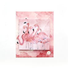 Load image into Gallery viewer, Natural Flamingos Plants Memo Pad Creative Leaf Sakura Landscape Post It Note Sticky Paper Bookmarks Office School Stationery
