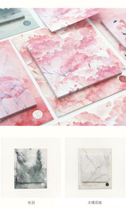 Natural Flamingos Plants Memo Pad Creative Leaf Sakura Landscape Post It Note Sticky Paper Bookmarks Office School Stationery