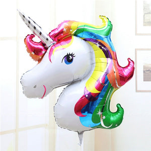 2PCS 32inch rainbow number balloons with gold crown