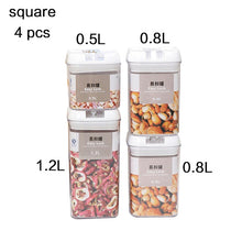 Load image into Gallery viewer, Food storage container Acrylic kitchen storage box multigrain storage jar transparent sealed cans easy to buckle Multi-capacity
