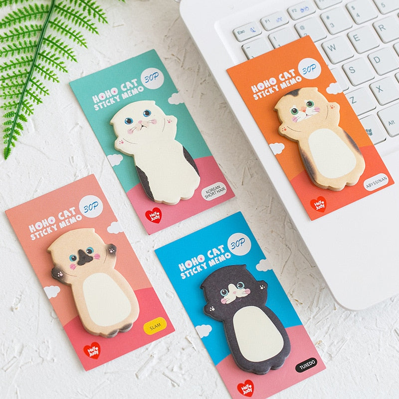 8 pcs Cartoon cat sticky memo Post pad marker it note planner stickers Cute Stationery office accessories School supplies A6044